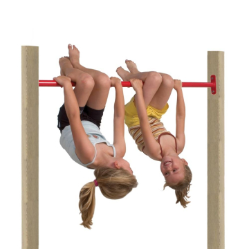 Gymnastics Bar 143 cm incl. 2 posts Red 620969