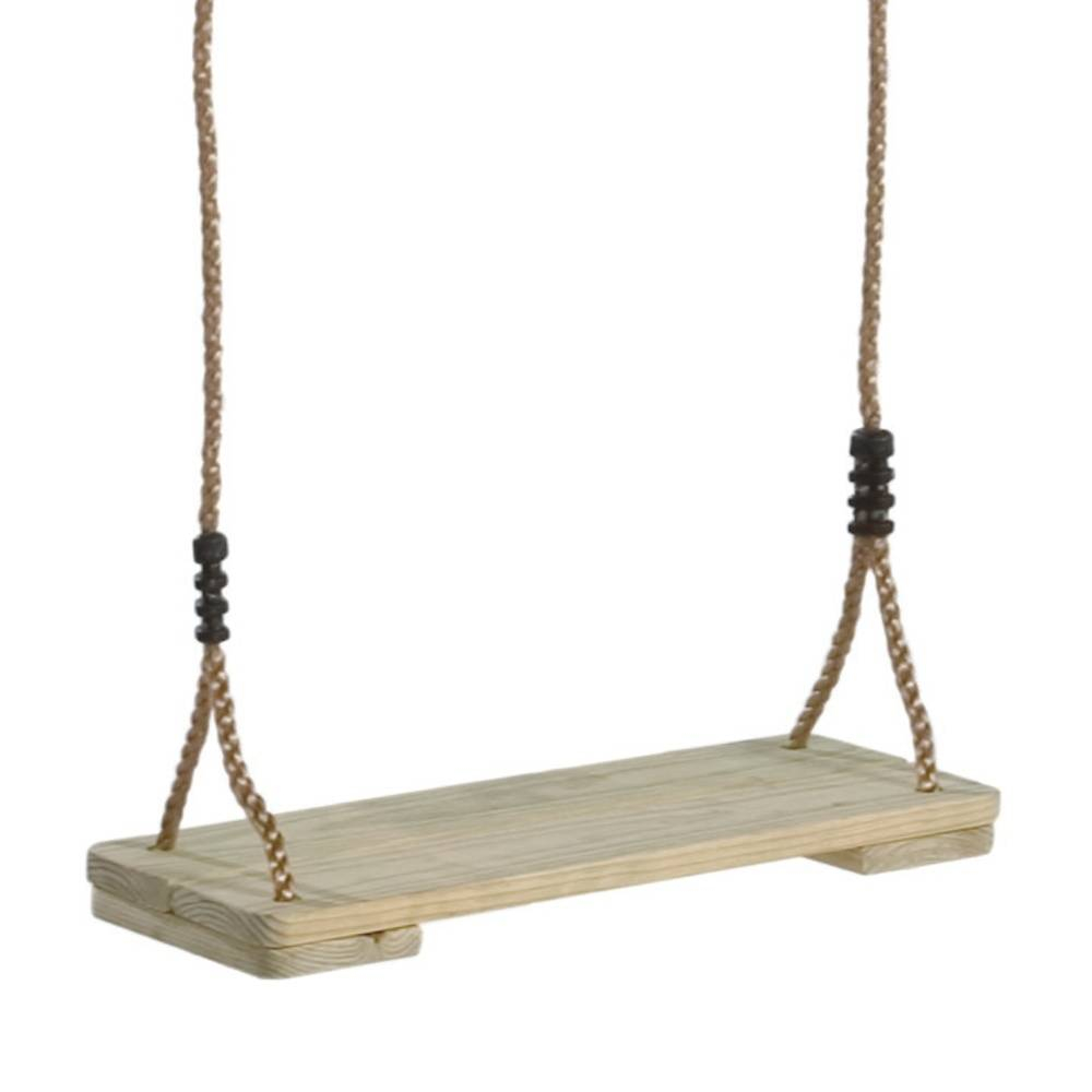 Wooden rope outlet swing seat