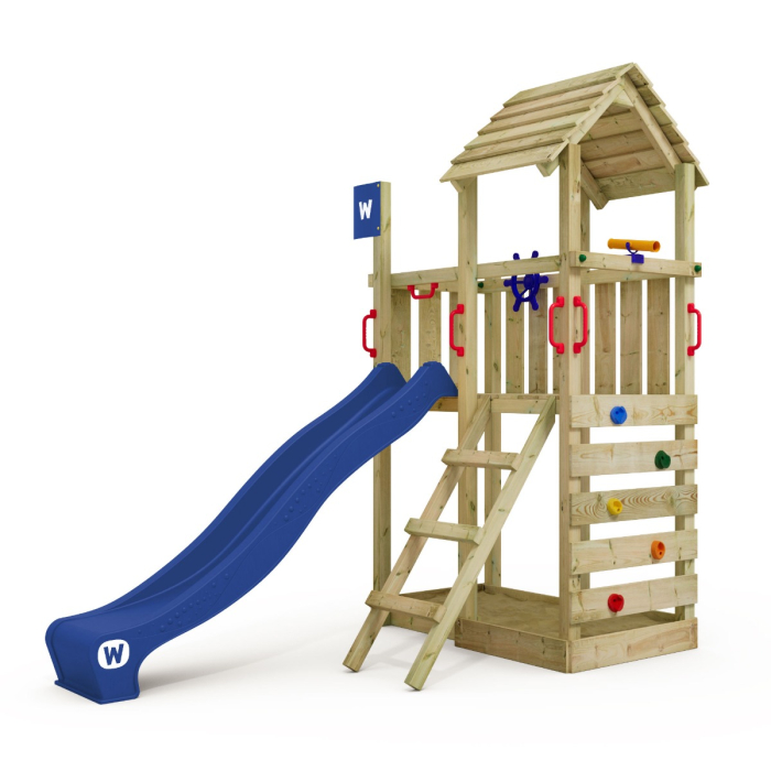 Climbing frame and on sale slide