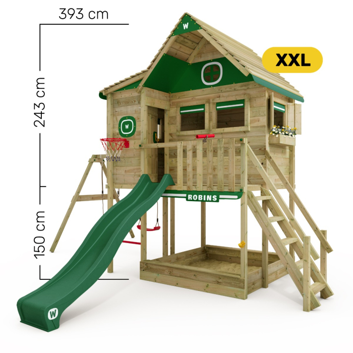 Smart GuestHouse tower playhouse with slide Wickey.ie