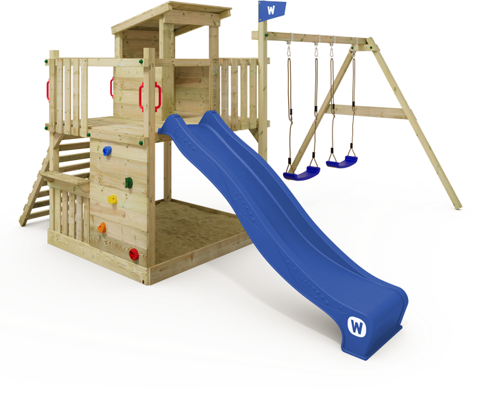 Wickey Smart Cabin climbing frame with various add-on modules